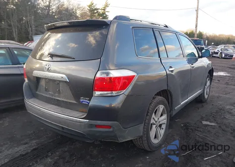 2013 Toyota Highlander Limited V6 z USA, uszkodzony, nr VIN 5TDDK3EH1DS185559